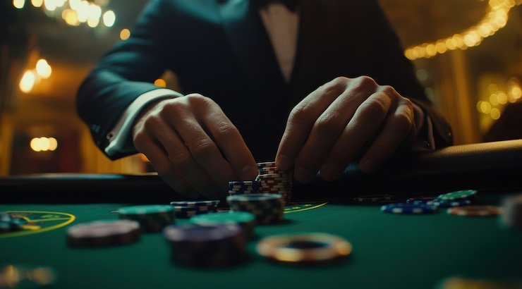 Meja poker di semar jitu dengan dealer profesional